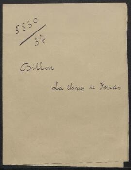 Dossier concernant une demande de Henri Billen (Suisse, Chaux-de-Fonds) sur le peintre J. R. Stev...