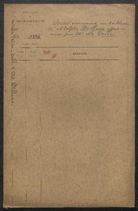 Dossier concernant un tableau de Adolphe Dillens, offert en vente par Mr R. Le Grice (Schaerbeek)...