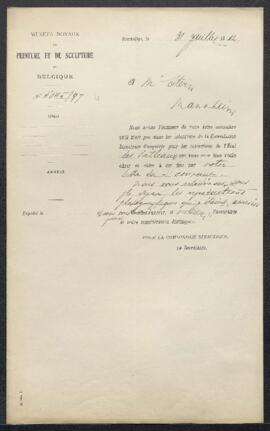 Dossier concernant trois tableaux attribués à Van Dyck, offerts en vente par Friedrich Stern (All...