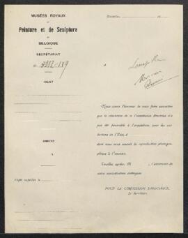 Dossier concernant un tableau de Nicolas Vleughels représentant Léda, offert en vente par Mr V. K...