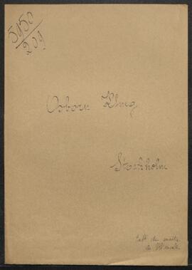 Dossier concernant une demande de renseignements de Mr Osborn Kling (Suède, Stockholm) relative a...