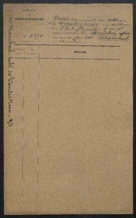 Dossier concernant un tableau de Aert van der Neer représentant des Patineurs, un tableau attribu...