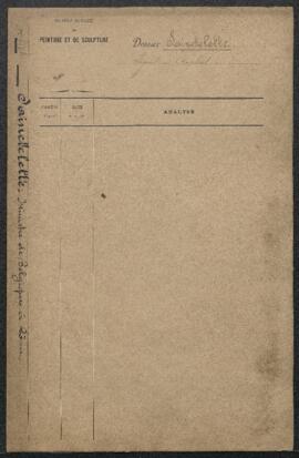Dossier concernant un tableau de Raphaël, la madone des Palmes, appartenant à Raphael Manzoni et ...