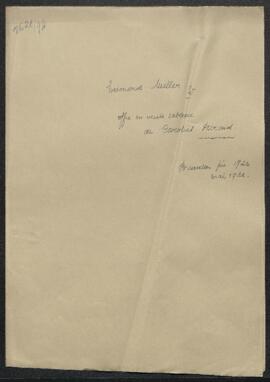 Dossier concernant un tableau de Carolus Duran, offert en vente par Edmond Muller (Bruxelles). — ...