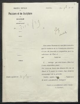 Dossier concernant une Marie Maeleine, tableau de Francesco Furini, offert en vente par Mr Götz (...