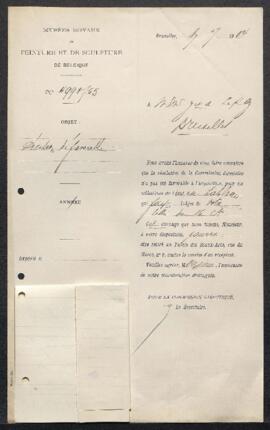 Dossier concernant Chiens écossais devant un terrier tableau attribué à Constant Troyon, offert e...