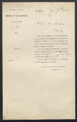 Dossier concernant une demande de renseignements de Mr Arthur de Croix de Vuyst (Thielt) concerna...