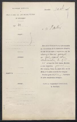 Dossier concernant six gravures relatant l’histoire de L’Enfant prodigue, non attribué, offert en...