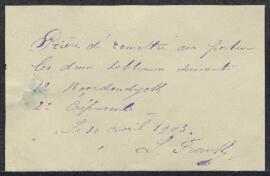 Dossier concernant Noorderwijk (Hollande) et Crépuscule (Dordrecht), tableaux de Lucien Frank, pr...