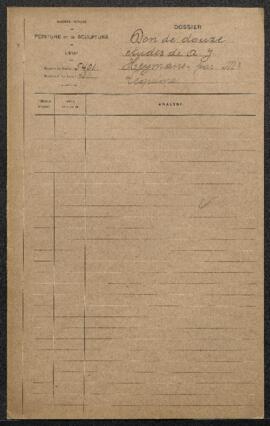 Dossier concernant douze études par A.J. Heymans (inv. 4311), offertes en don par Georges Lequime...