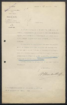 Dossier concernant un Calvaire, tableau de Dominique Lampsonius provenant de l’Eglise de Saint-Qu...