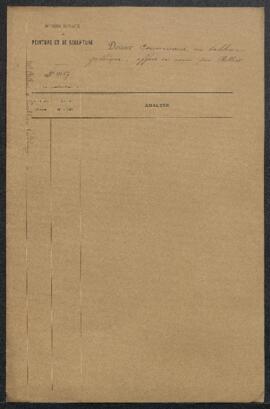 Dossier concernant un volet de triptyque par Van Orley (sujet non mentionné), offert en vente par...