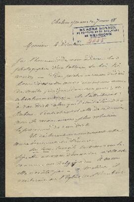 Dossier concernant la demande de renseignements de Mr H. Denizot (France, Châlons-sur-Marne) rela...
