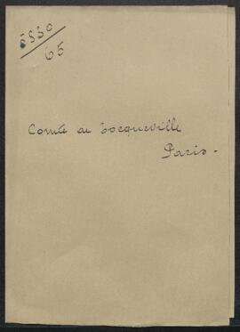 Dossier concernant une demande du comte de Tocqueville (France, Paris) de photographier le Portra...
