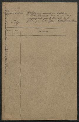 Dossier concernant un petit tableau attribué à Otto Venius (sujet non spécifié), offert en vente ...