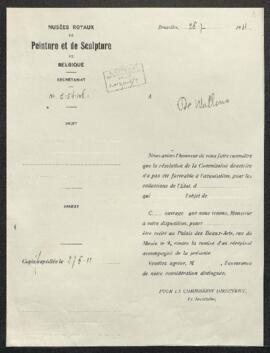Dossier concernant un tableau de Gustave Courbet intitulé La Vague, signé et daté 1870 appartenan...