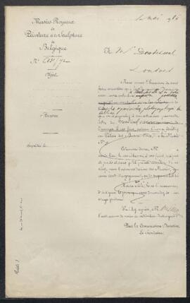 Dossier concernant un tableau représentant un Groupe de Personnages donné à Pourbus le Jeune, off...