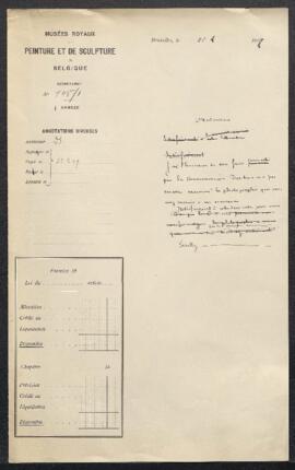 Dossier concernant un tableau de John Rose représentant Une chasse, offert en vente par l'entremi...