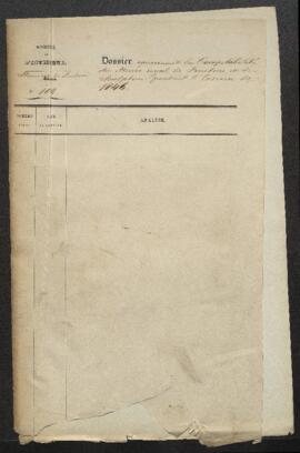 Dossier concernant le budget et la comptabilité du Musée pour l’exercice 1846.