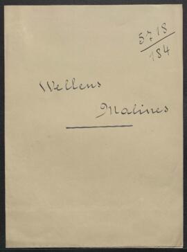 Dossier concernant une Marine de [Louis] Verboeckhoven offerte en vente par Mme A. Wellens (Malin...