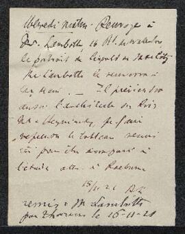 Dossier concernant un Portrait du prince Léopold de Saxe Cobourg attribué à [Sir Henry] Raeburn, ...