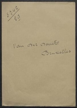 Lettre du Musée adressée à Mr Van der Donckt (Saint-Josse-ten-Noode) lui demandant en dépôt, mais...
