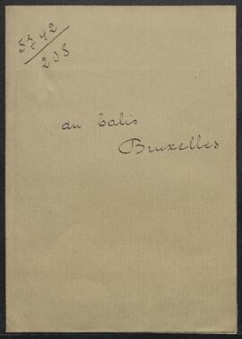 Dossier concernant un buste en marbre blanc de Jef Lambeaux offert en vente par Mr du Talis (Brux...