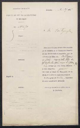 Dossier concernant un tableau attribué à Rubens, offert en vente par Mr Chr. Van Gijseghem (Bruxe...