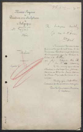 Dossier concernant une esquisse de [Peter Paul] Rubens représentant la Conversion de Saint Bavon,...