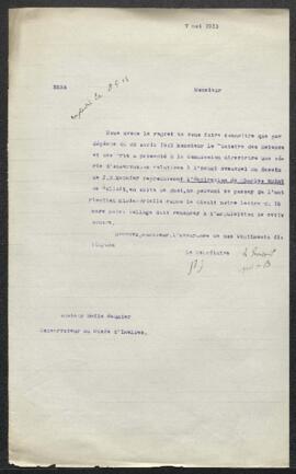 Dossier concernant un dessin représentant L'abdication de Charles Quint exécuté par Jean Baptiste...