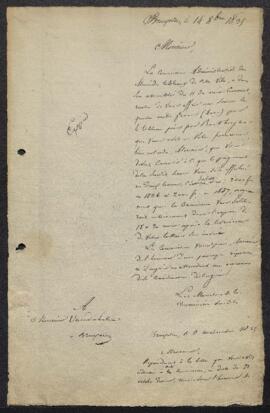 Dossier relatif à un tableau de Backhuysen, Mer houleuse (inv. 6), acquis de Mr H. Vanderbelen (B...