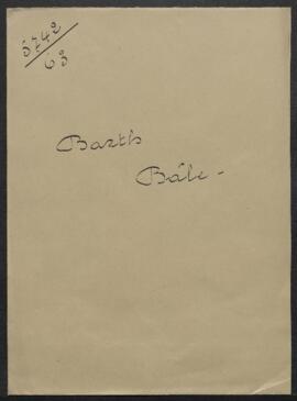 Dossier concernant la demande du Dr G. Barth, conservateur de la société des Beaux-Arts (Suisse, ...