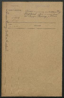 Dossier concernant un tableau de Raphaël offert en vente par Prosper Henry (France, Rheims). — Sa...