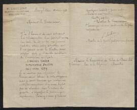 Dossier concernant une demande de renseignements émanant de Mr P. Leclerc (France, Bourg-la-Reine...