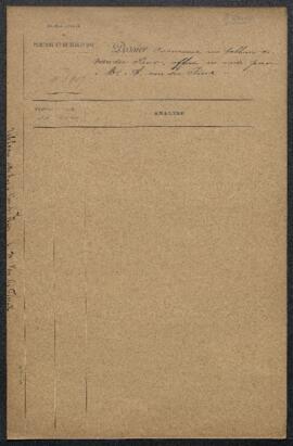 Dossier concernant un tableau de Van der Neer (sujet non mentionné), offert en vente par Mr A. vo...