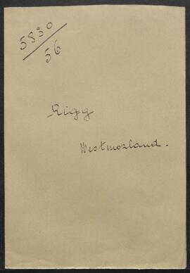 Dossier concernant une demande de renseignements de Katherine Rigg (Angleterre, Kendal, Westmorla...
