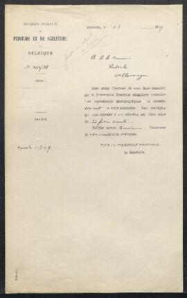 Dossier concernant un lot de gravures sur cuivre offert en vente par Mr Heinr. Bauer (Allemagne, ...