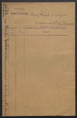 Dossier concernant un Buste en bronze du comte de Hornes, convoité par le Musée à la vente Tabour...