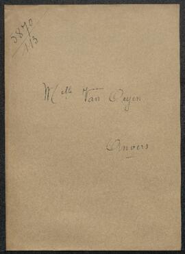 Dossier concernant un Portrait d’un lieutenant d’artillerie donné à Ed. [ ?] Wouters, offert en v...