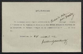 Dossier concernant une vente de tableaux et dessins anciens dont un Portrait de Pieter Ranz de R....