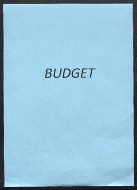 Dossier concernant le budget et la comptabilité pour l’Exercice 1865.