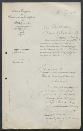 Dossier concernant le triptyque du Jugement dernier de Frans Floris, demande d’une photographie é...