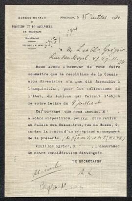 Dossier concernant un petit tableau de Denis van Alsloot, signé, représentant un Paysage avec fig...