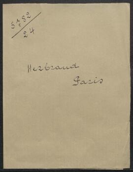 Lettre de [signature illisible] concernant deux tableaux de Théobald Michau que Mr Herbrand (Fran...