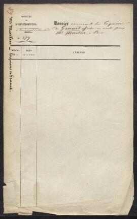 Dossier concernant des esquisses du peintre [François Marius] Granet, offertes en vente par Mr B....