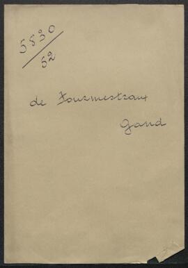 Dossier concernant une demande du comte L. de Valon (France, Marseille), adressée au Musée de Gan...