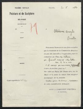 Dossier concernant une Nature morte aux poissons, tableau attribué à van Beyeren [prénom?], offer...
