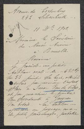 Dossier concernant un panneau peint oval représentant un Paysage donné à Isaac van de Velde ou Ja...