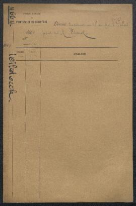 Dossier concernant un tableau de Louis Gallait représentant Un soldat pansant son pied mutilé, si...