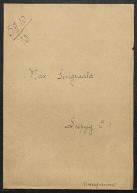 Dossier concernant une demande de renseignements de Mr Max Singewald (Allemagne, Leipzig) relativ...